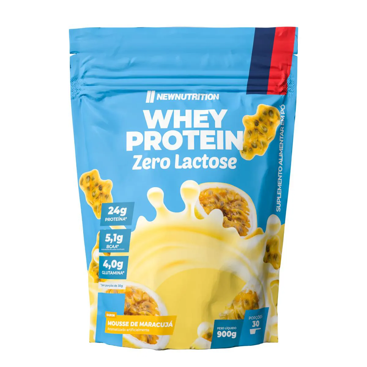 WHEY PROTEIN ZERO LACTOSE 900G MOUSSE DE MARACUJA Maracujá