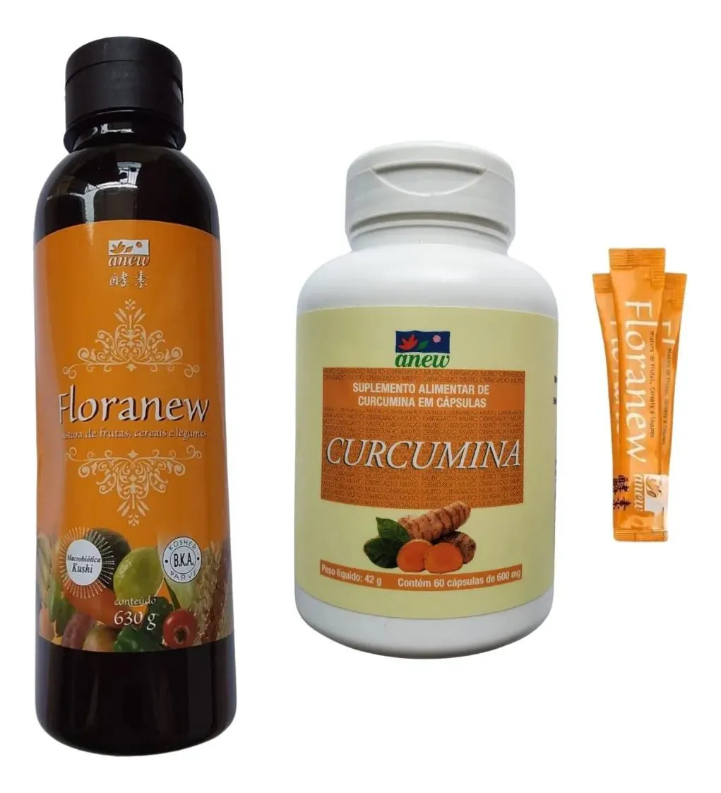 FLORANEW GARRAFA 630G + 01 CURCUMINA 60 CáPS + 05 SACHê FLORANEW