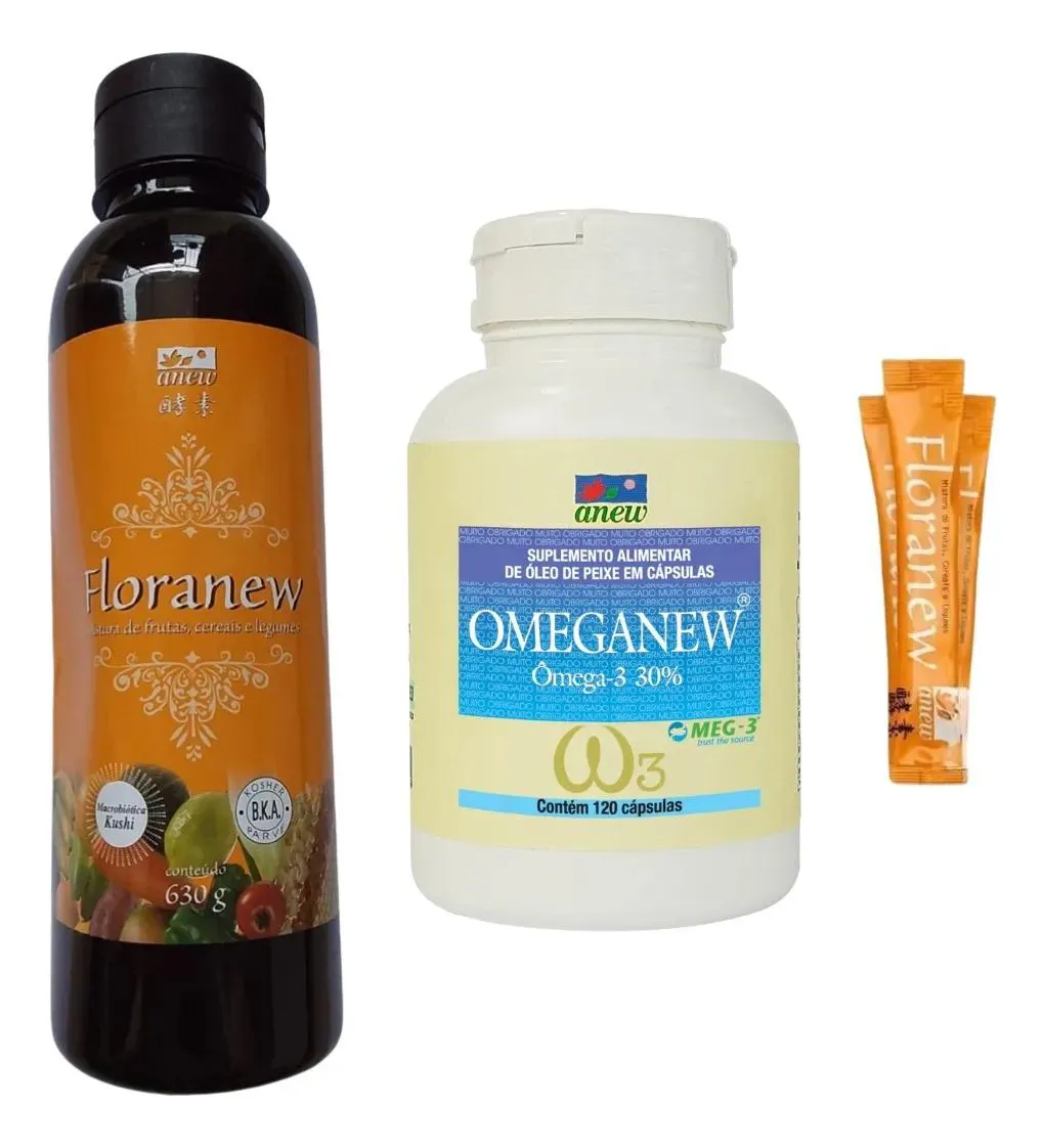 FLORANEW GARRAFA 630G + 01 ÔMEGA 120 CáPS + 05 SACHêS FLORANEW