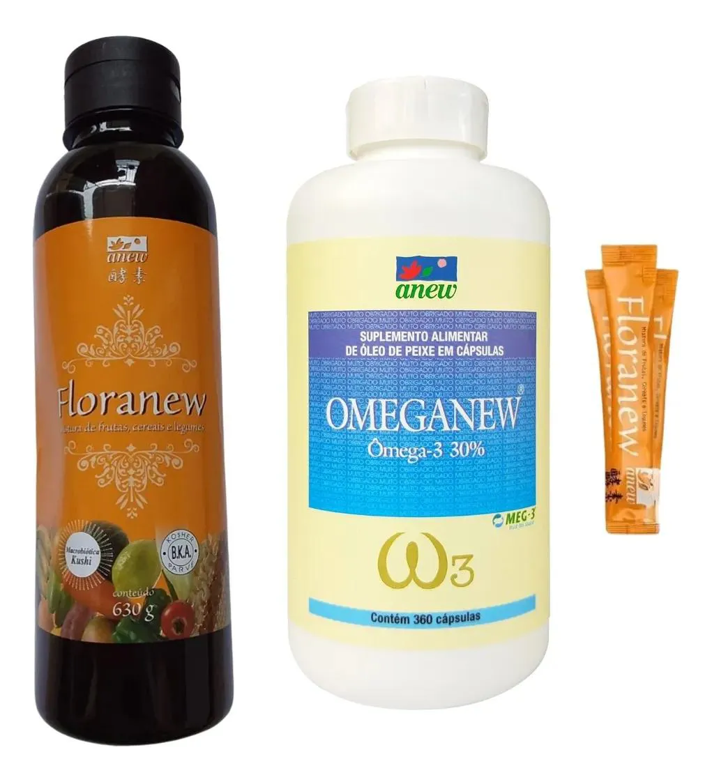 FLORANEW GARRAFA 630G + 01 ÔMEGA 360 CáPS + 05 SACHê FLORANEW