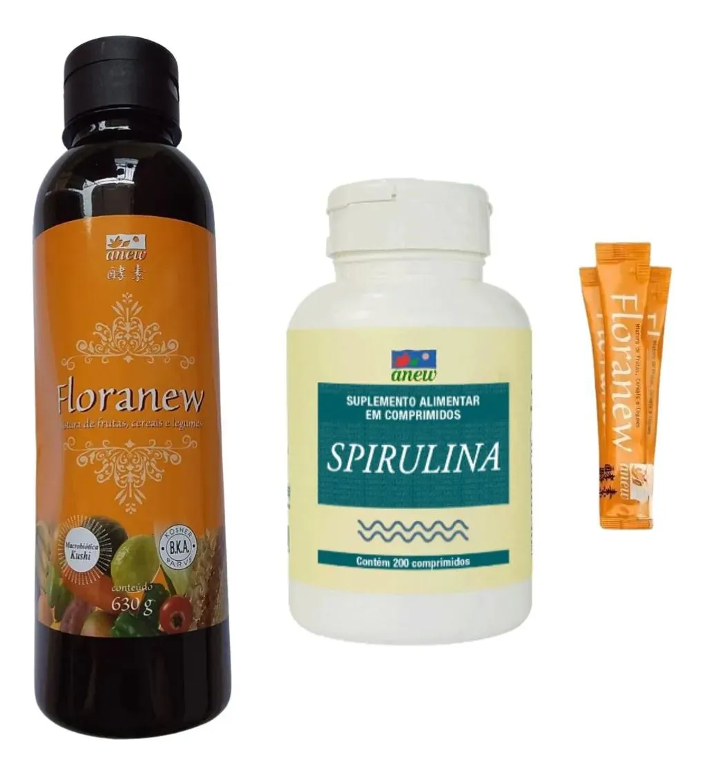 FLORANEW GARRAFA 630G + 01 SPIRULINA 200 CáPS + 05 SACHê FLORANEW
