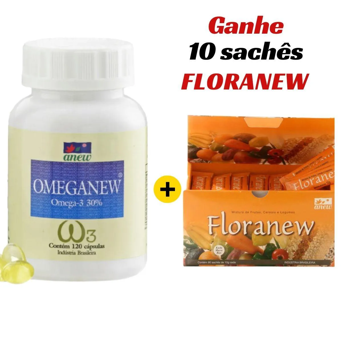 KIT OMEGANEW 120 CáPS + FLORANEW 90 SACHêS + 10 SACHêS