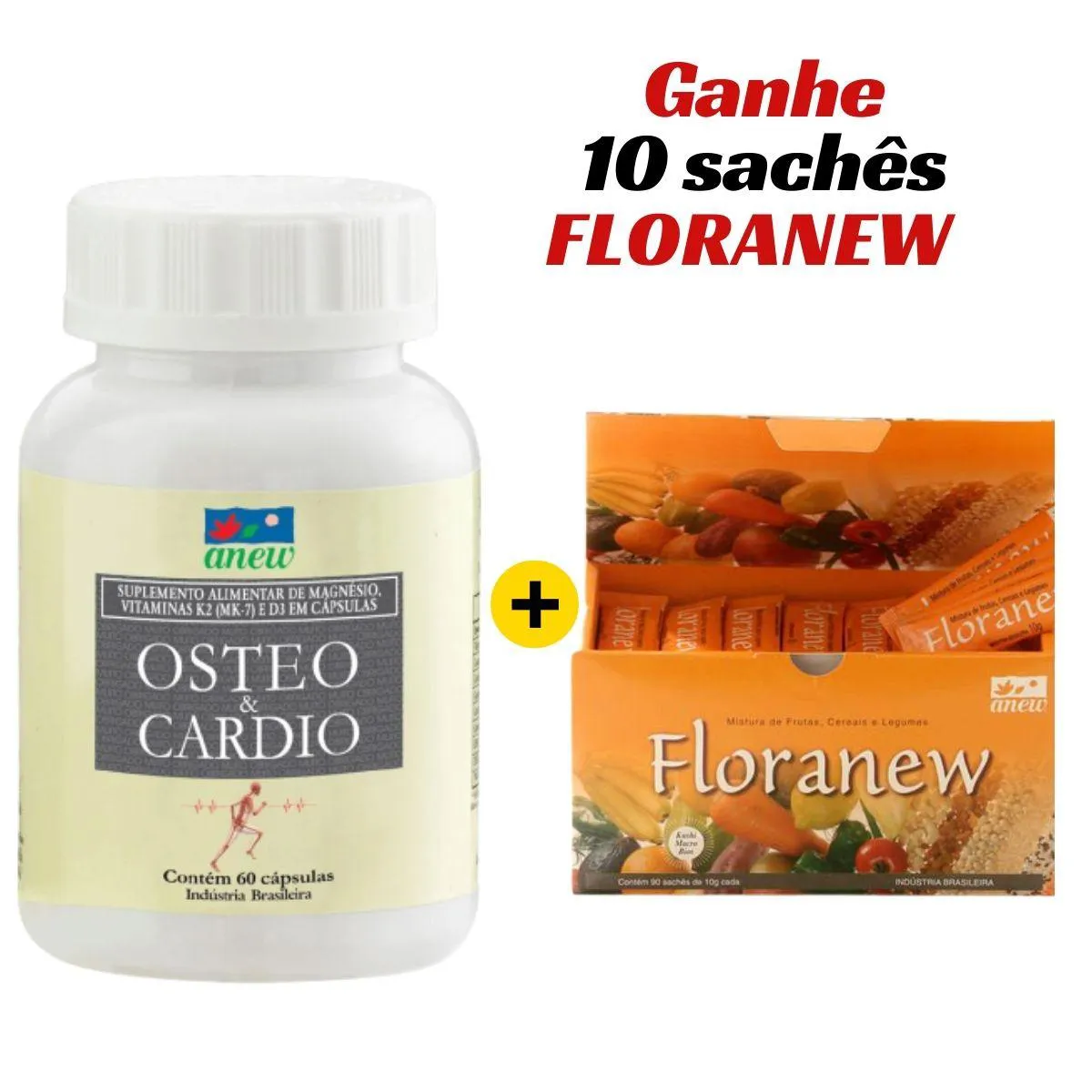 KIT OSTEO CARDIO ANEW 60 CáPS + FLORANEW 90 SACHêS + 10 SACHêS