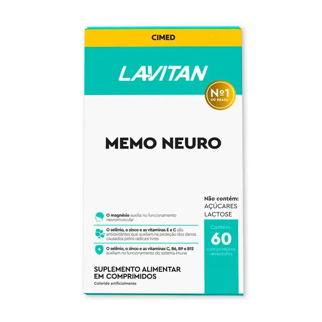 LAVITAN MEMO NEURO CIMED COM 60 CAPSULAS