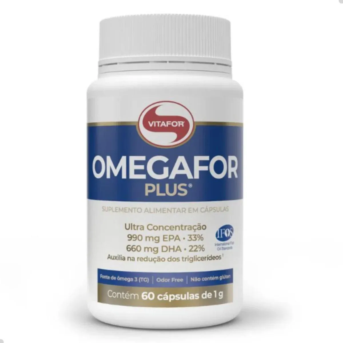 OMEGAFOR PLUS EPA DHA ULTRA CONCENTRADO 60 CAPSULAS VITAFOR SEM Sabor