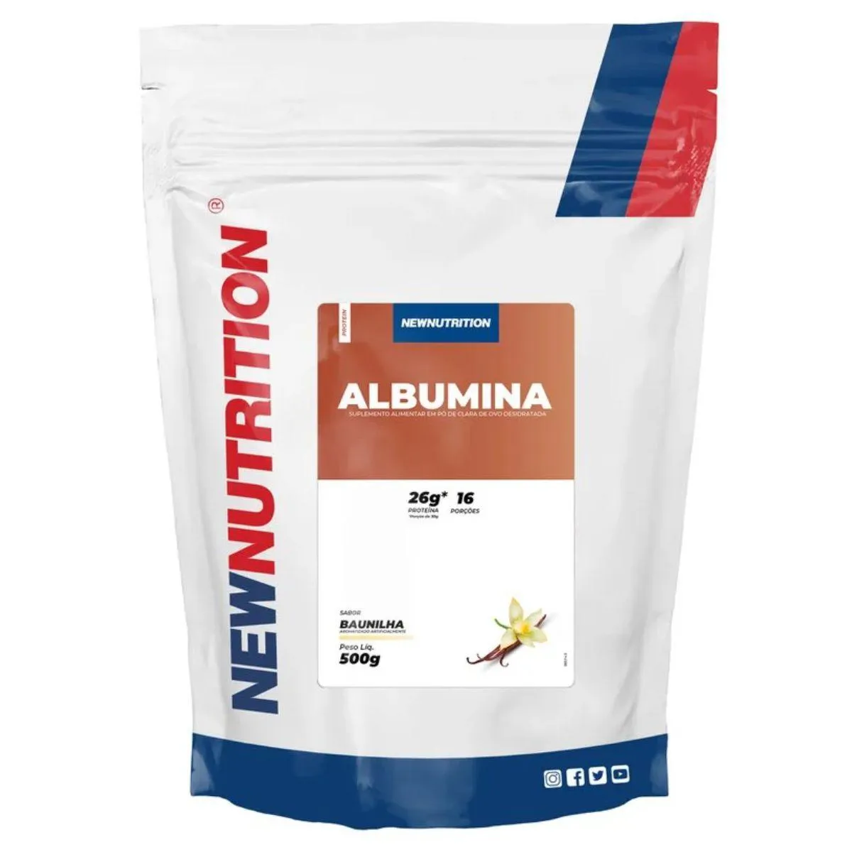 ALBUMINA EM Pó 500G NEW NUTRITION Baunilha