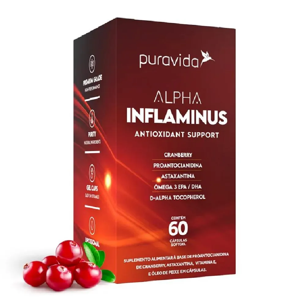 ALPHA INFLAMINUS ANTIOXIDANTE 60 CáPSULAS - PURA VIDA Natural