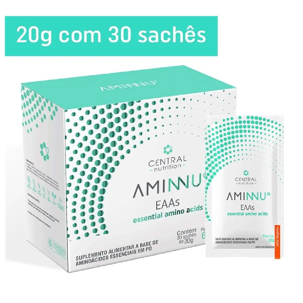 AMINNU 30 SACHêS DE 20G (600G) CENTRAL NUTRITION Tangerina