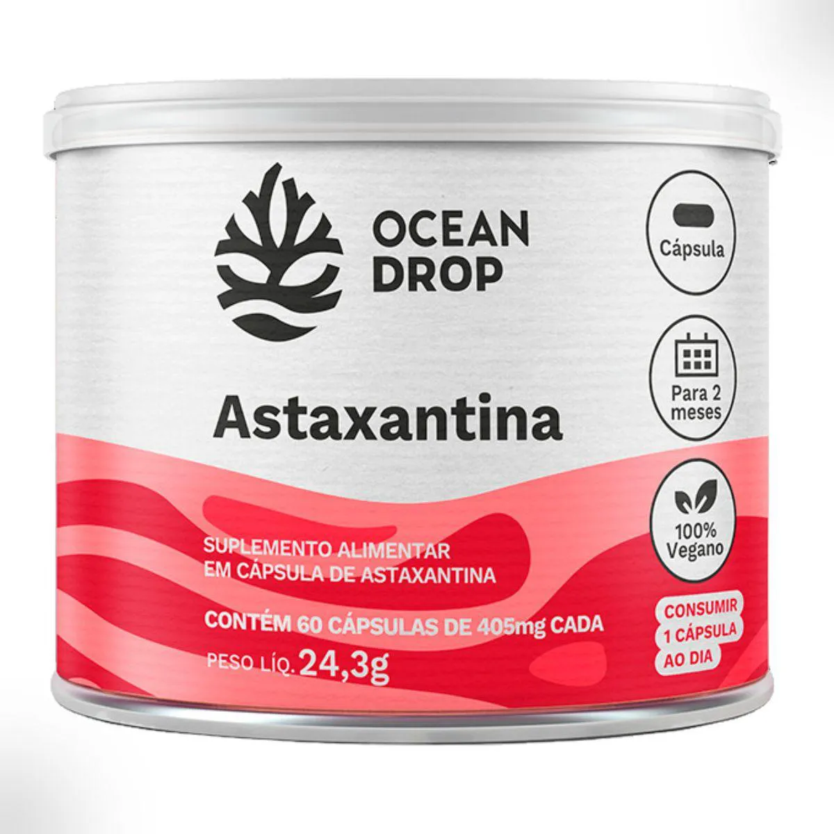 ASTAXANTINA VEGANA 405MG 60 CAPSULAS OCEAN DROP Natural