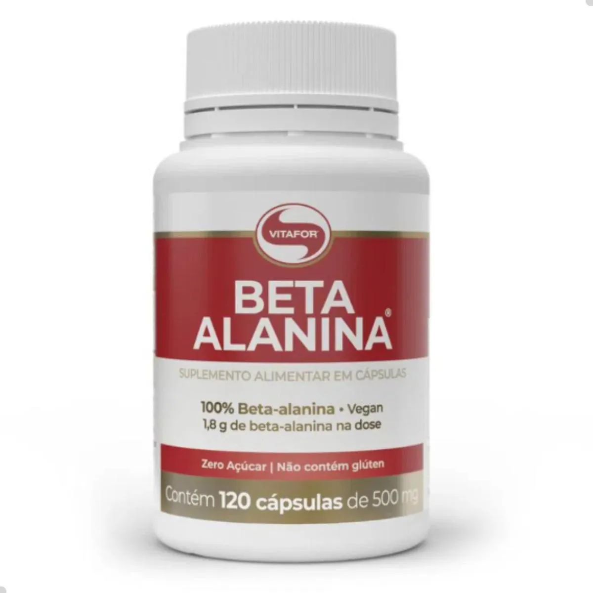 BETA ALANINA 500MG 120 CAPSULAS VITAFOR SEM Sabor