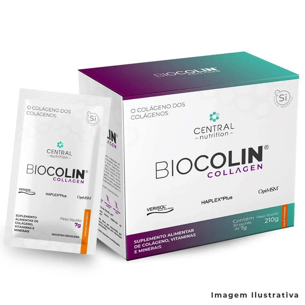 BIOCOLIN COLLAGEN 7G 30 SACHêS (210G)  CENTRAL NUTRITION Tangerina