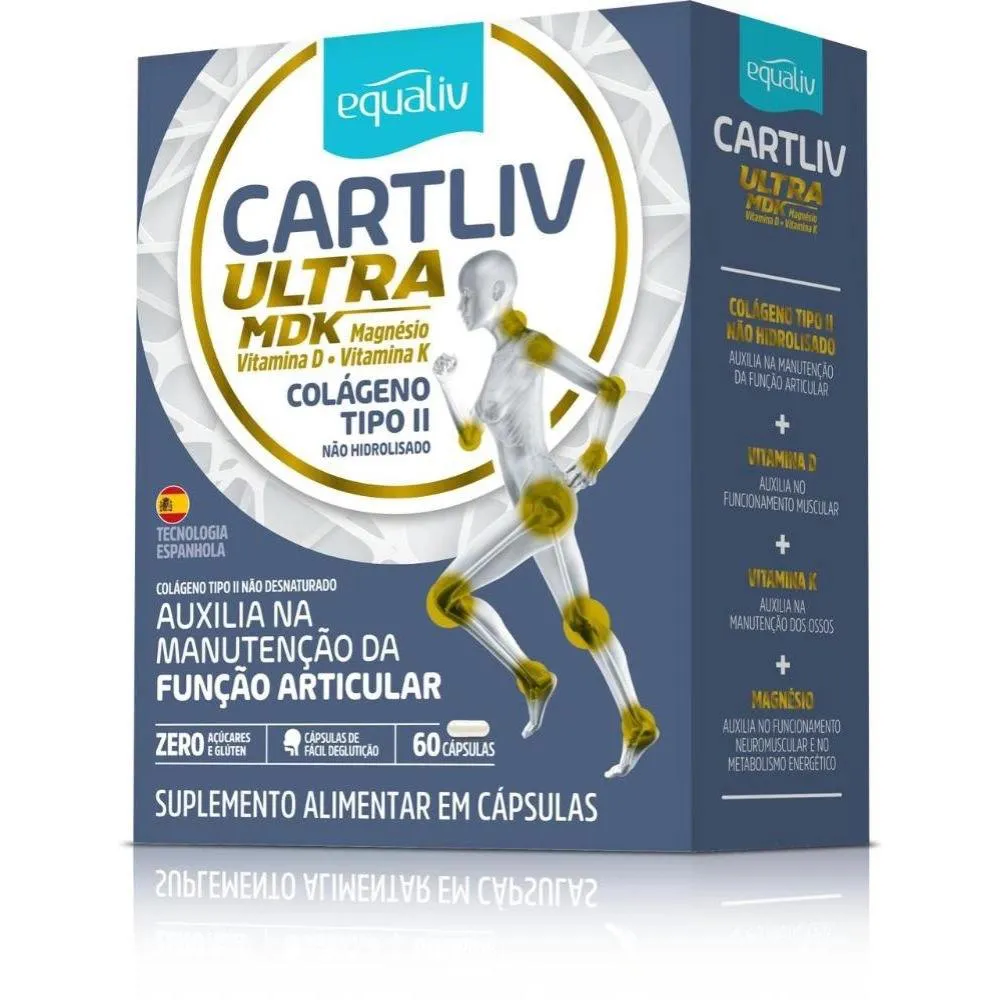 CARTLIV ULTRA MDK COLáGENO TIPO 2 60 CáPSULAS EQUALIV Natural