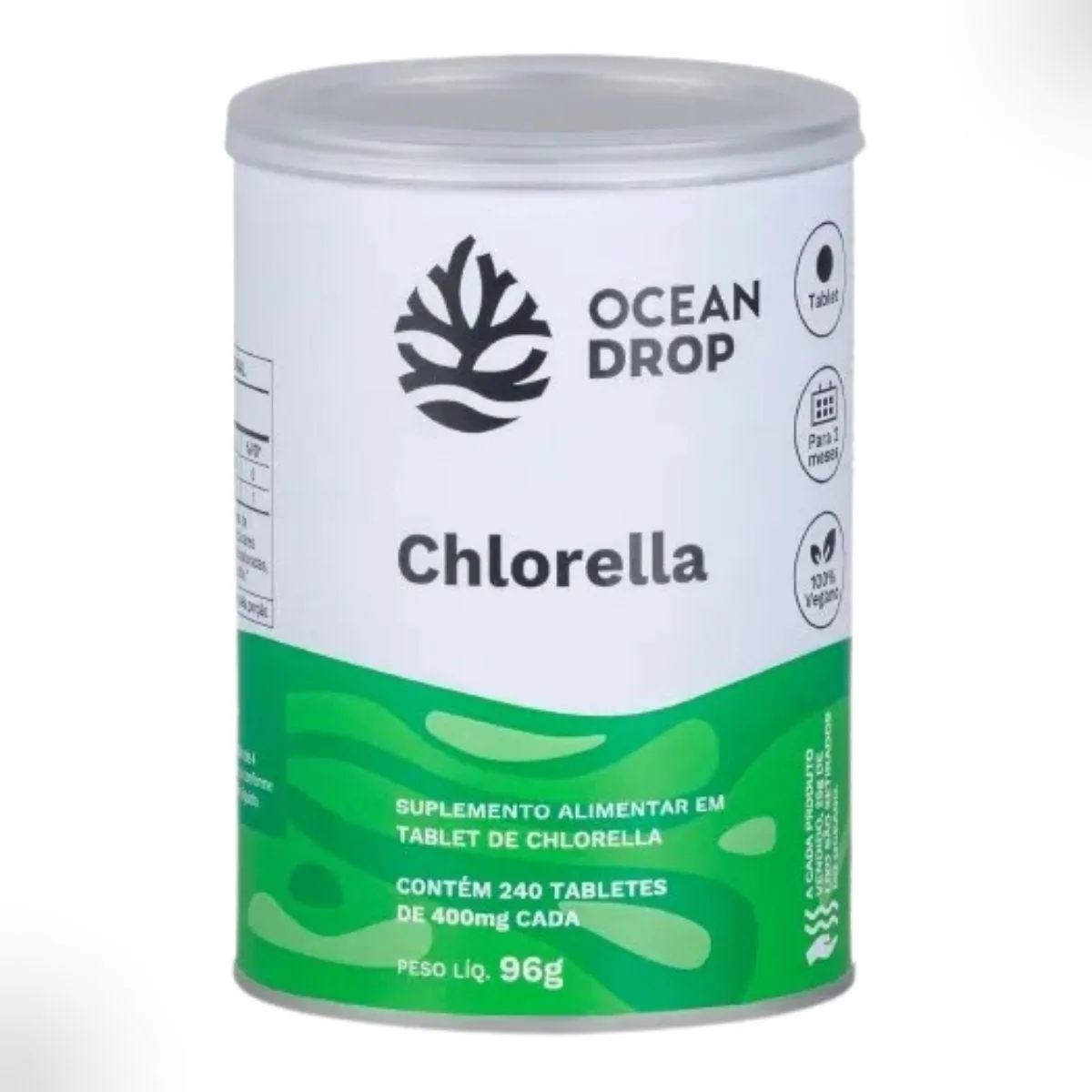 CHLORELLA 400MG 240 TABLETES  OCEAN DROP Natural