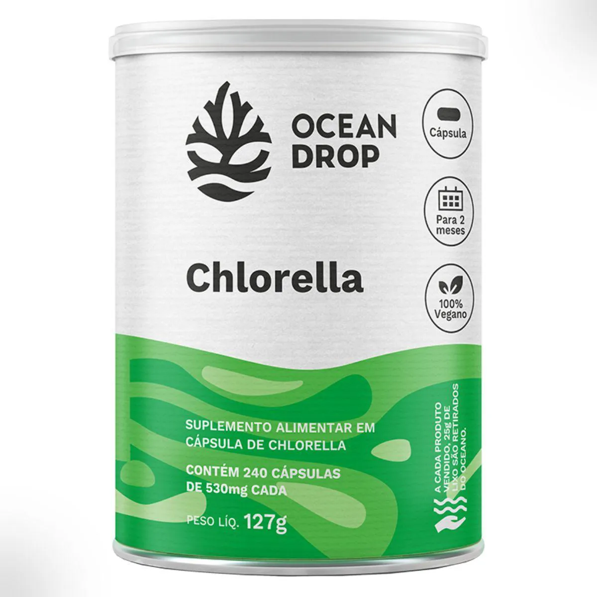 CHLORELLA 530MG 240 CAPSULAS OCEAN DROP Natural