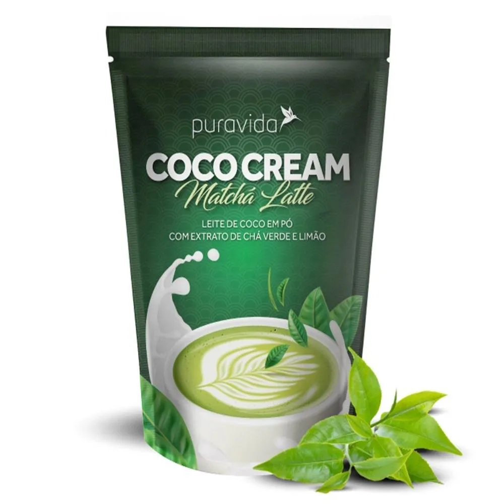 COCO CREAM VEGANO 250G PURA VIDA Matcha E Limão