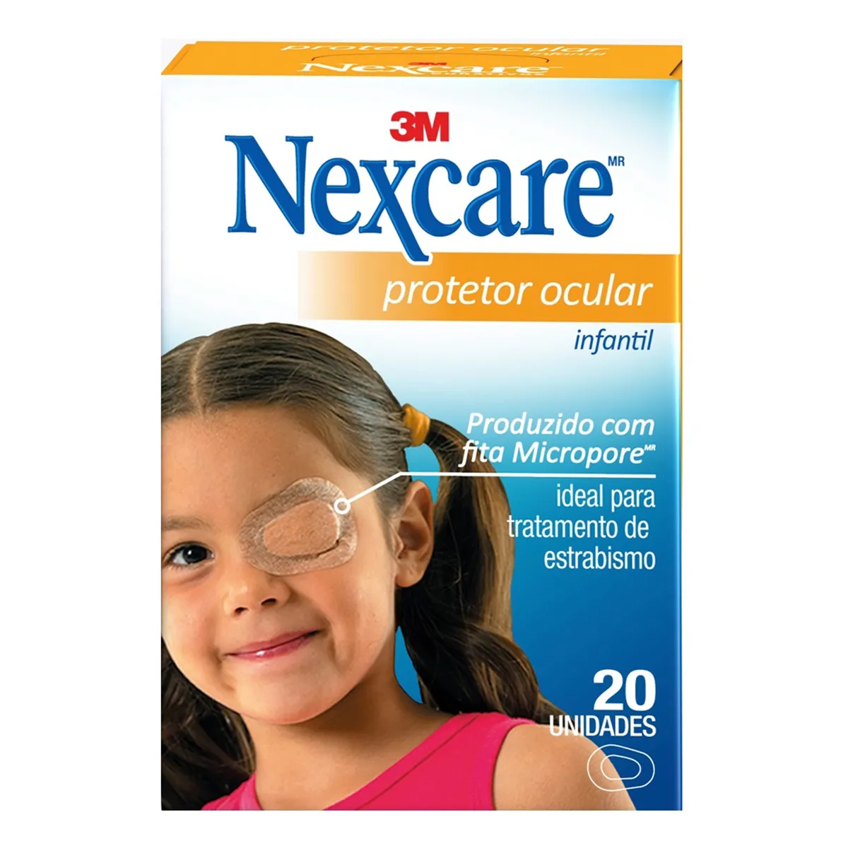 Protetor Ocular 3M Nexcare Infantil com 20 Unidades