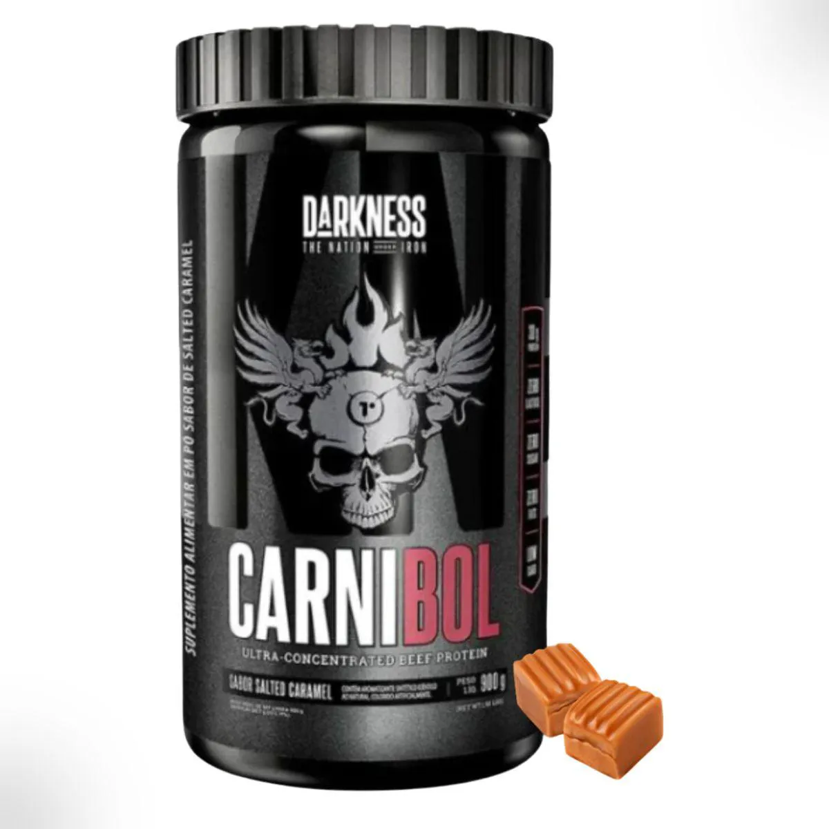 BEEF PROTEIN CARNIBOL ULTRA SEM LACTOSE 907G DARKNESS Caramelo Salgado