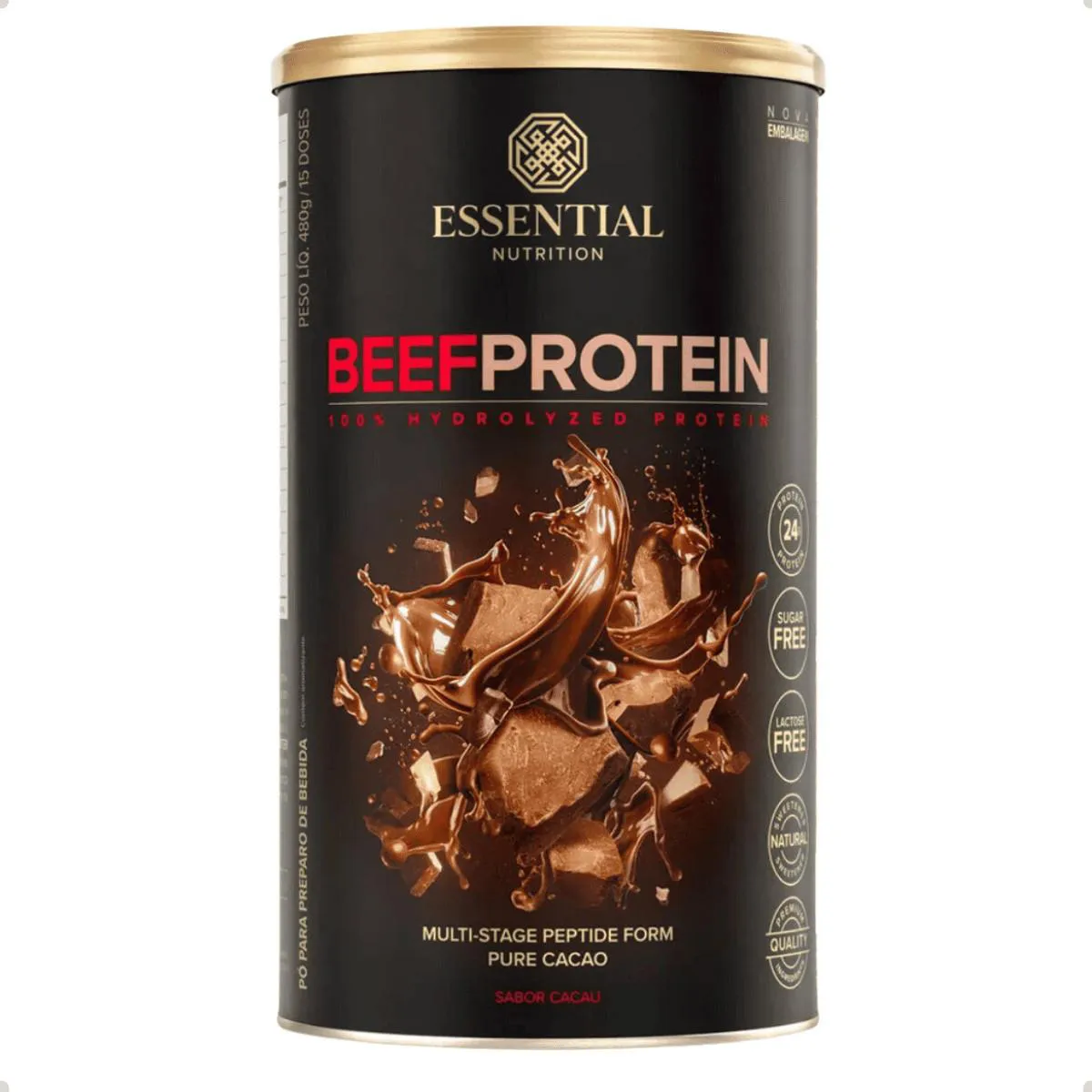 BEEF PROTEIN DA CARNE 480G ESSENTIAL NUTRITION Chocolate