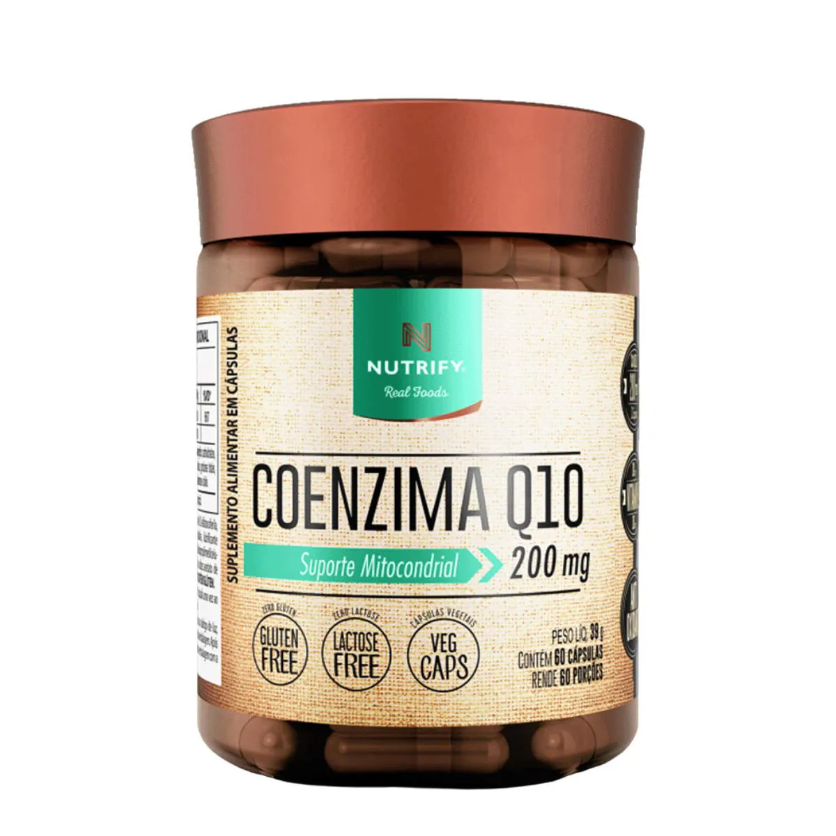COENZIMA Q10 200MG 60 CAPSULAS NUTRIFY Natural
