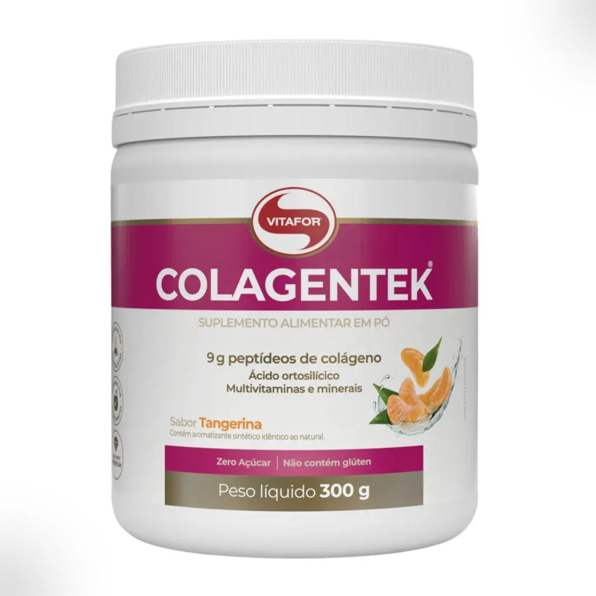 COLAGENTEK COLáGENO PELE CABELO E UNHA 300G VITAFOR Tangerina