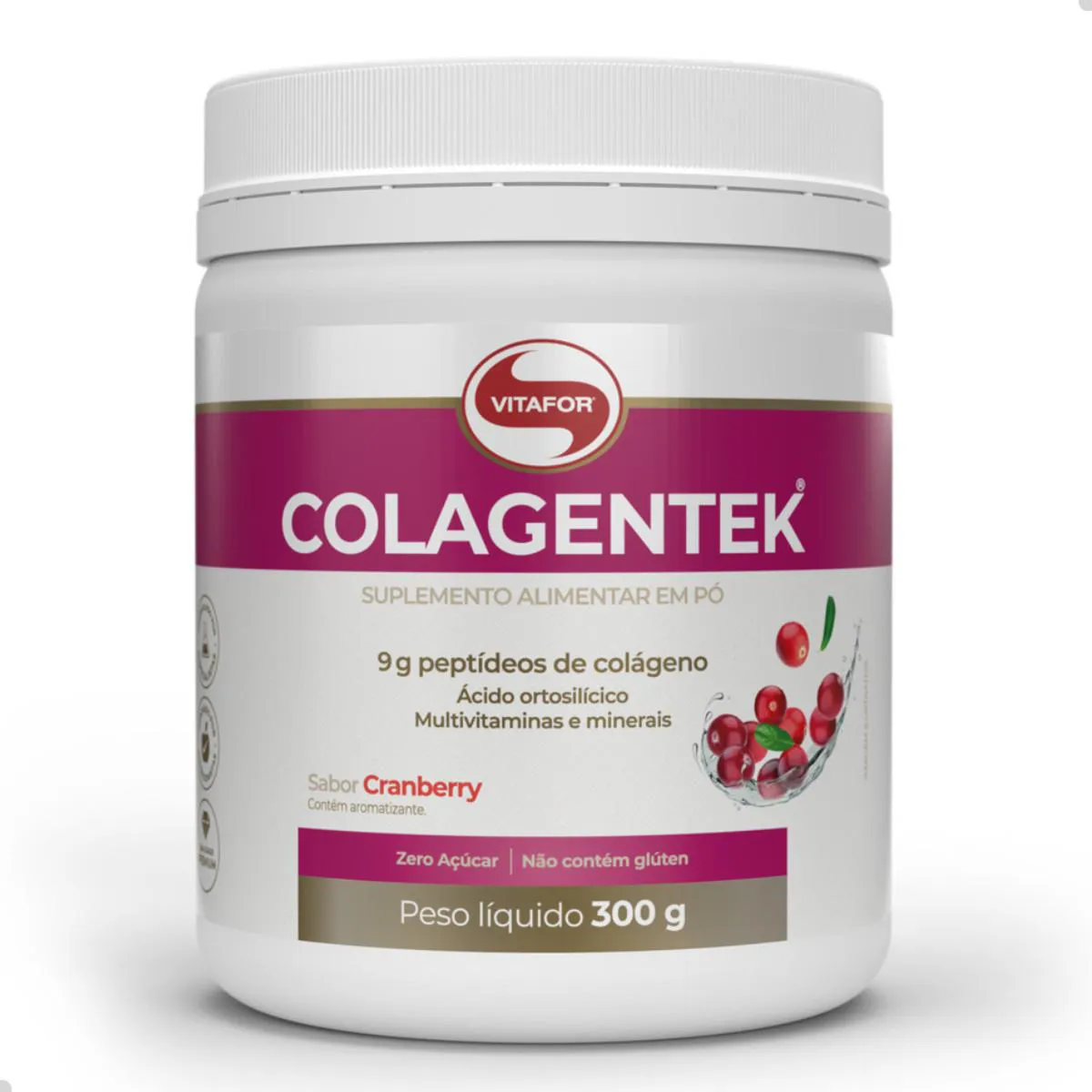 COLAGENTEK COLáGENO PELE CABELO E UNHA 300G VITAFOR Cranberry