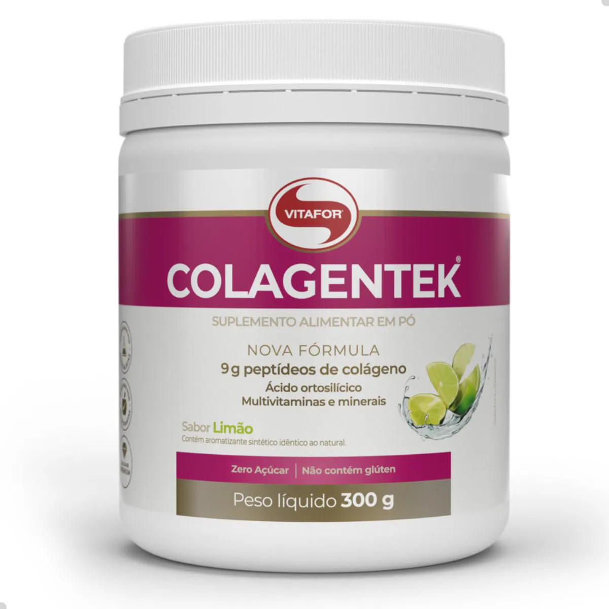 COLAGENTEK COLáGENO PELE CABELO E UNHA 300G VITAFOR Limão