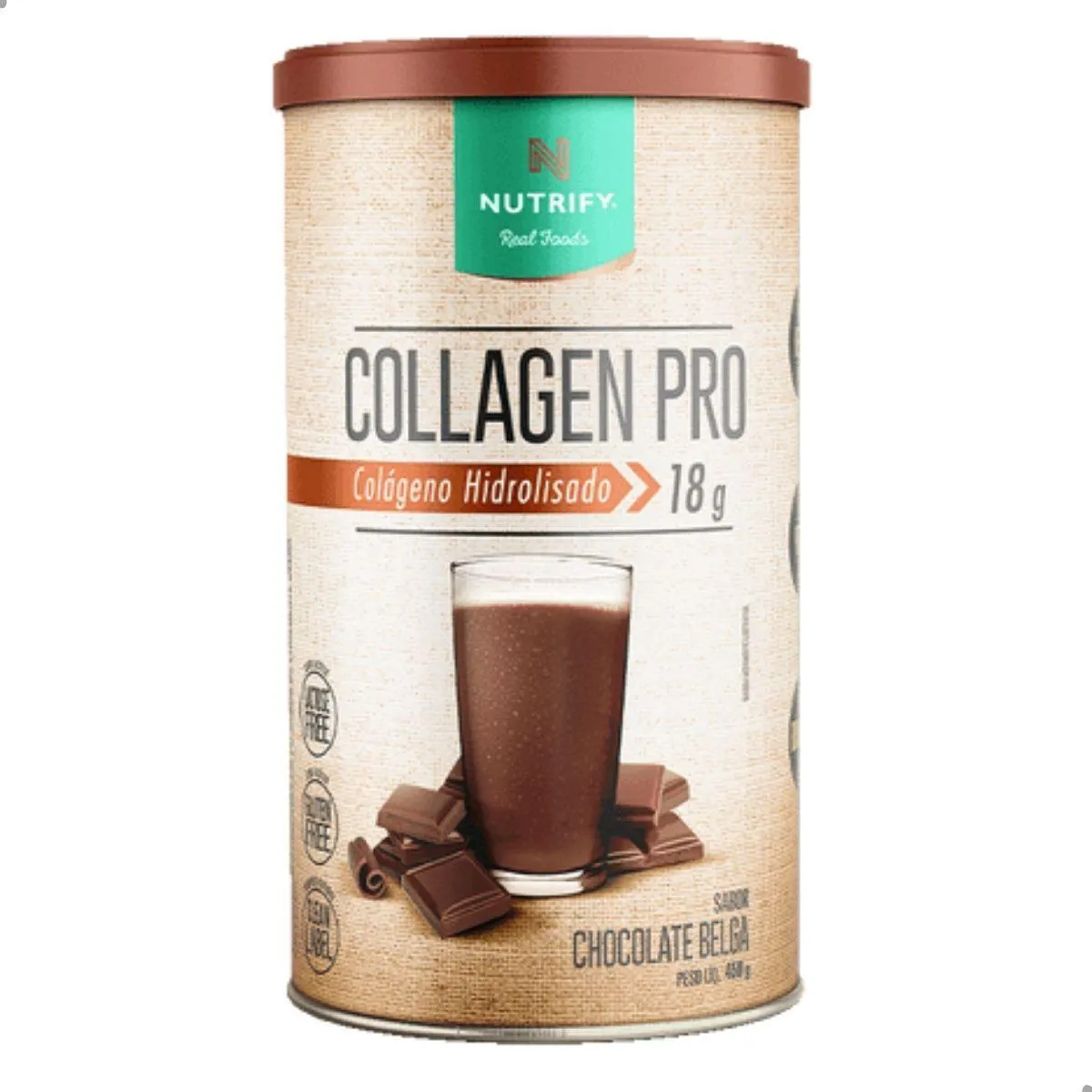 COLLAGEN PRO HIDROLISADO BODY BALANCE 450G NUTRIFY Chocolate Belga
