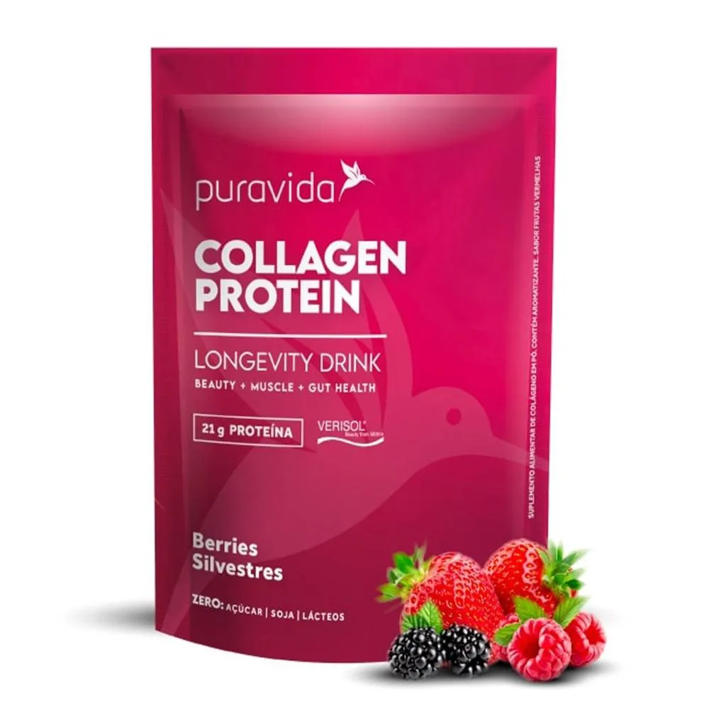 COLLAGEN PROTEIN VERISOL 450G PEPTíDEOS BIOATIVOS PURA VIDA Frutas Vermelhas