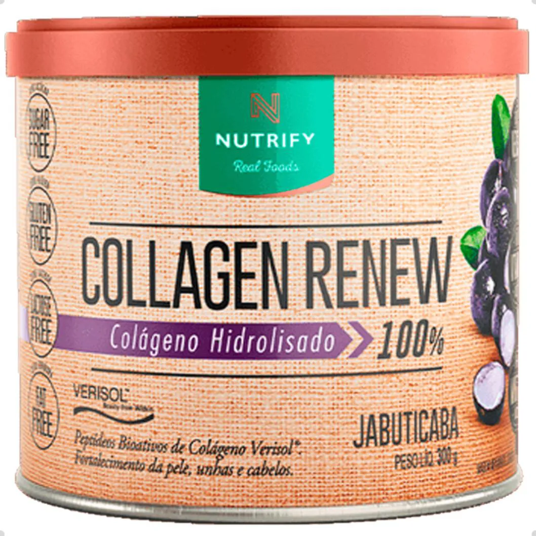 COLLAGEN RENEW 100% HIDROLISADO 300G NUTRIFY Jabuticaba