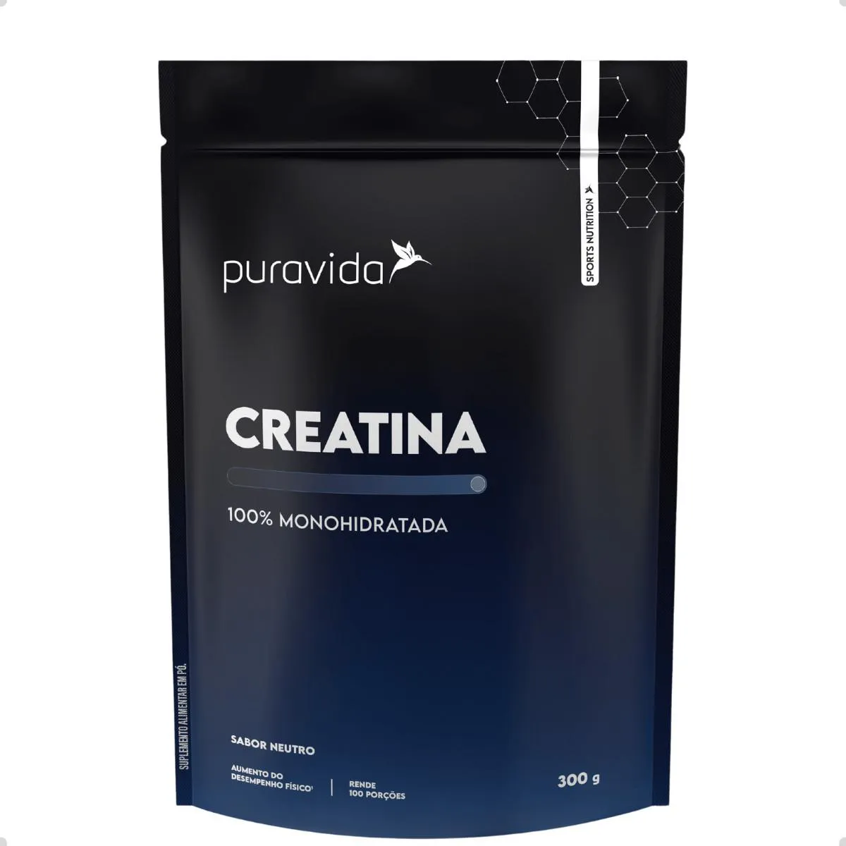 CREATINA 100% MONOHIDRATADA REFIL 300G PURA VIDA Neutro