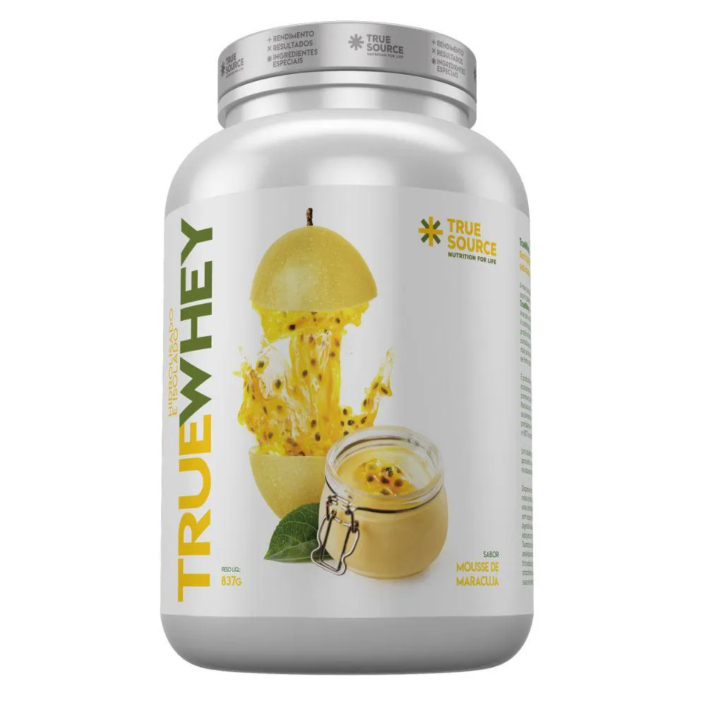 TRUE WHEY PROTEIN ISOLADO MOUSSE MARACUJA 837G - TRUE SOURCE