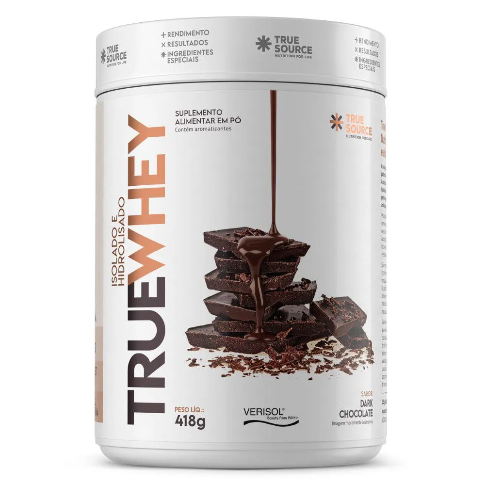 TRUE WHEY PROTEIN ISOLADO DARK CHOCOLATE 418G - TRUE SOURCE