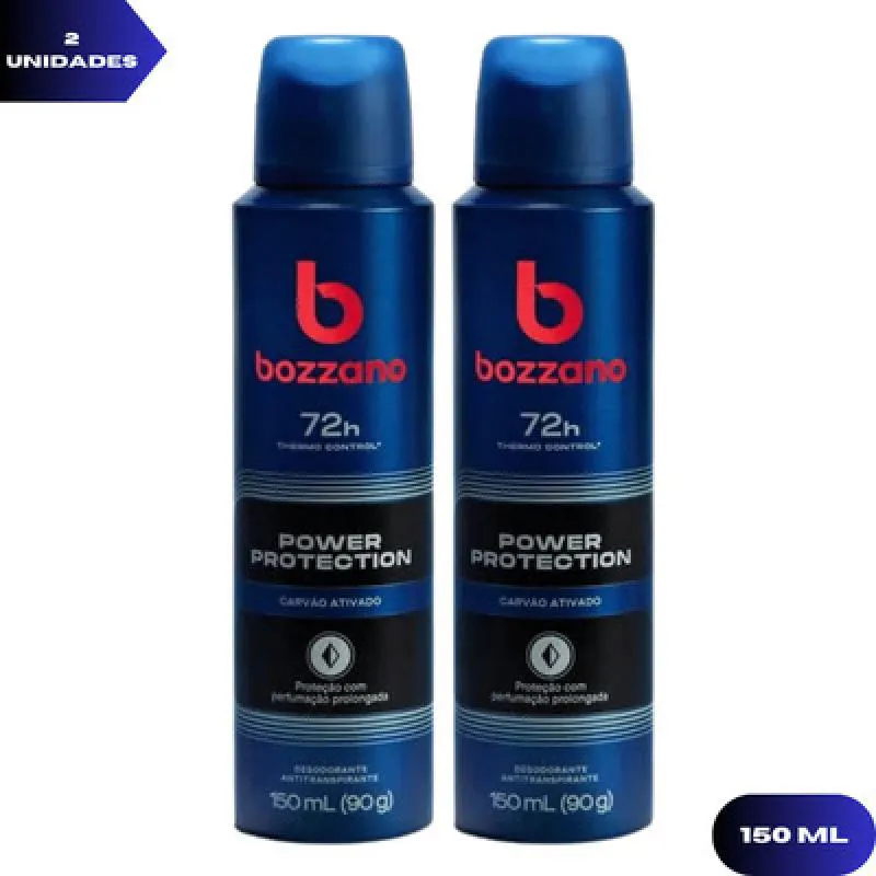KIT C/2 UNIDADES DE DESODORANTE AEROSOL BOZZANO 90G ANTI CARVãO