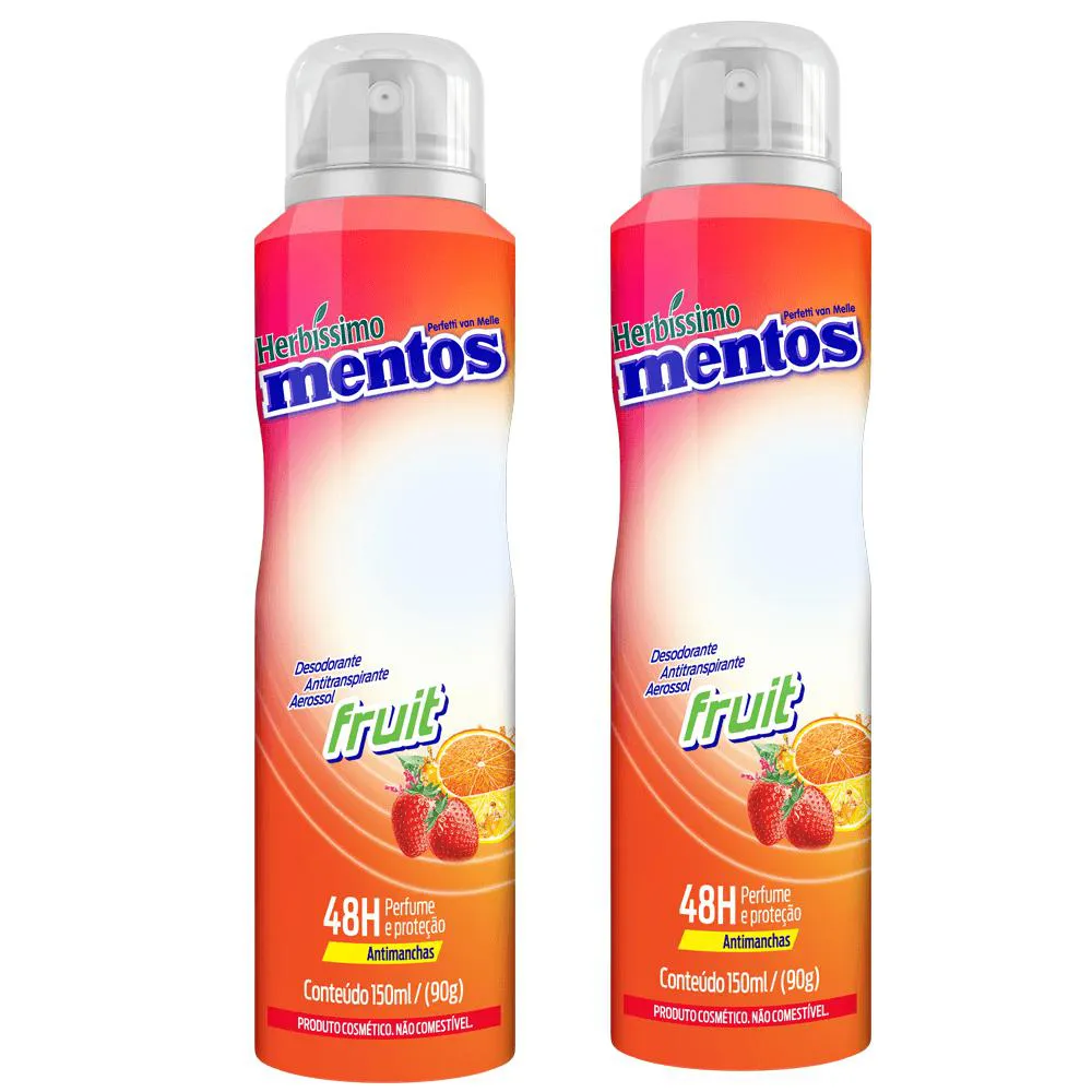KIT C/2 UNIDADES DE DESODORANTE AERO HERBISSIMO MENTOS 300ML FRUIT