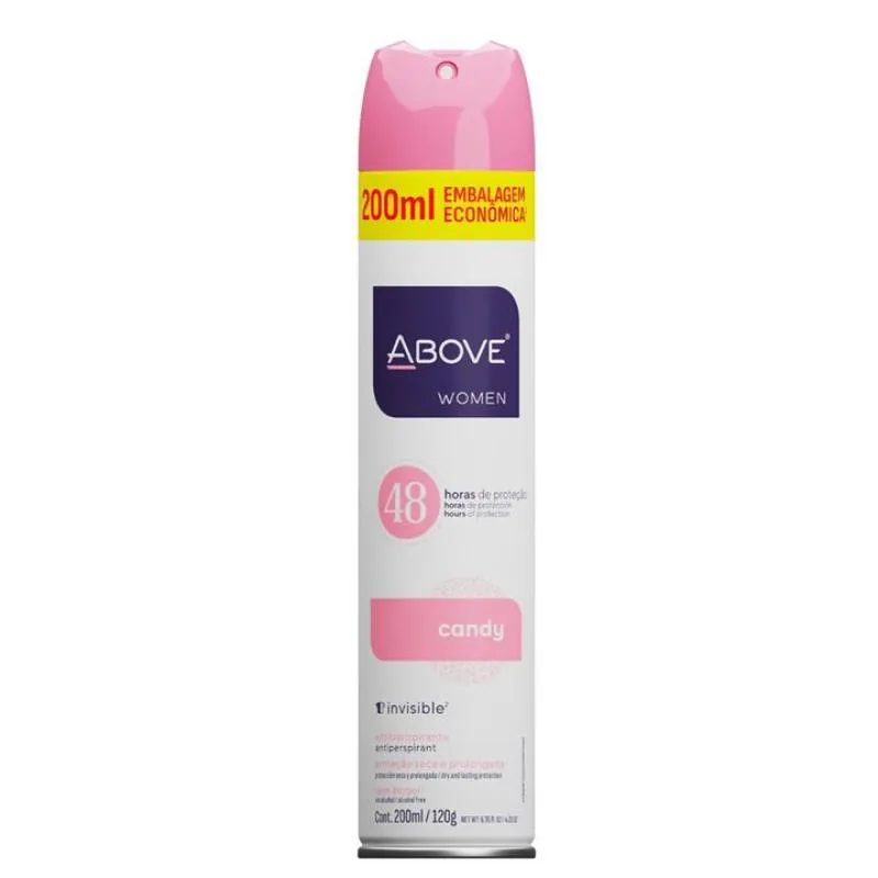 KIT C/2 UNIDADES DE DESODORANTE AEROSOL ABOVE 200ML CLAS CANDY