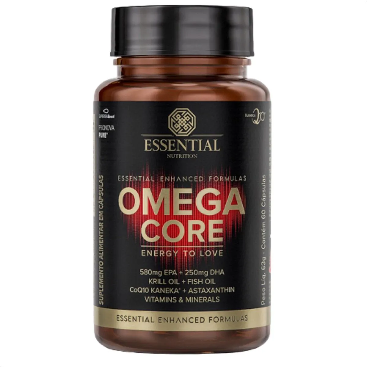 ÔMEGA CORE ENERGY COQ10 ÔMEGA 60 CáPSULAS ESSENTIAL Natural