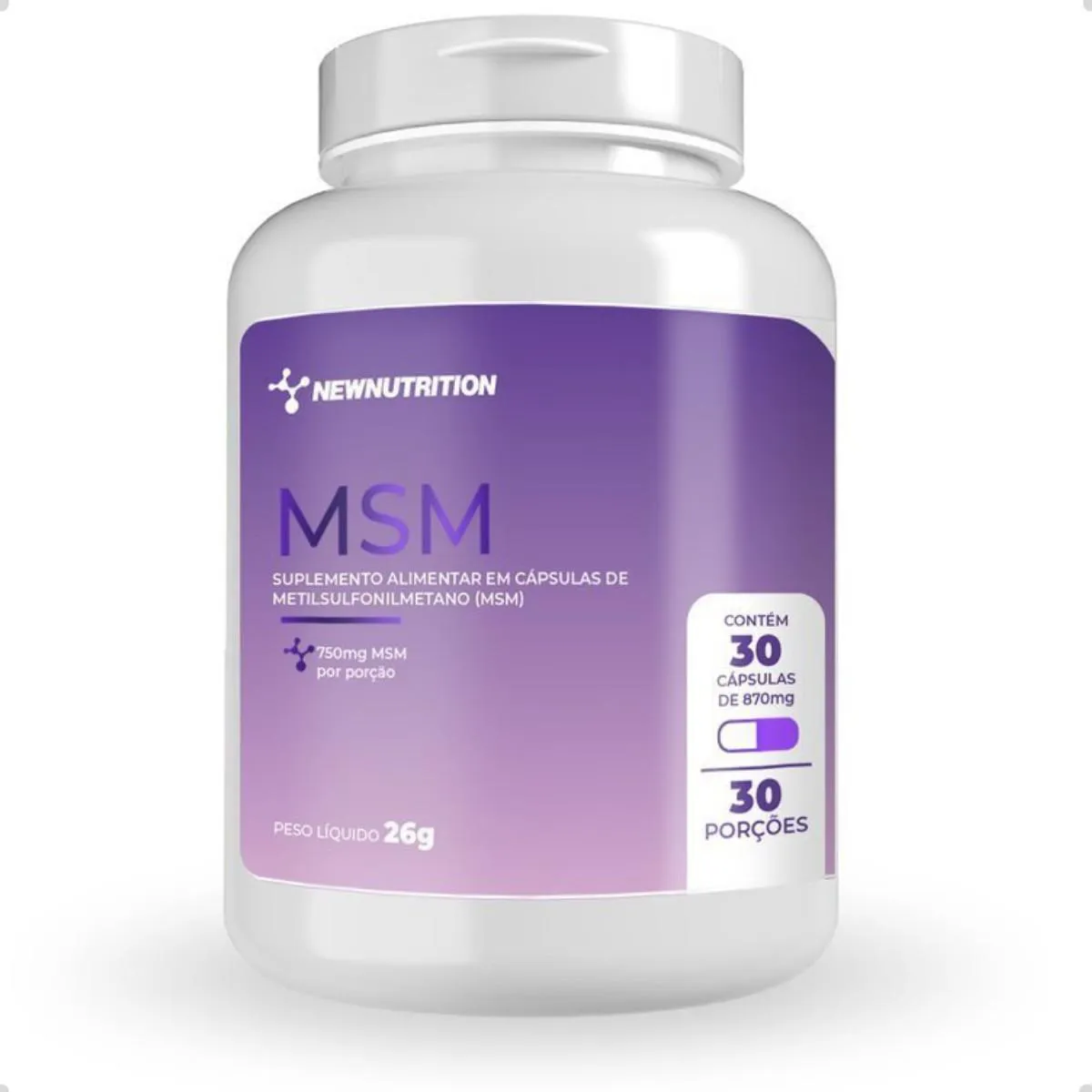COLáGENO MSM 750MG ARTICULAçãO 30 CAPSULAS NEW NUTRITION Natural