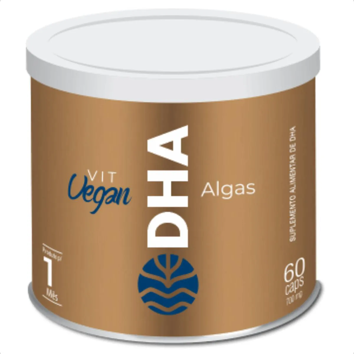 OMEGA VIT VEGAN DHA ALGAS 700MG 60 CAPSULAS VITAL ATMAN Natural
