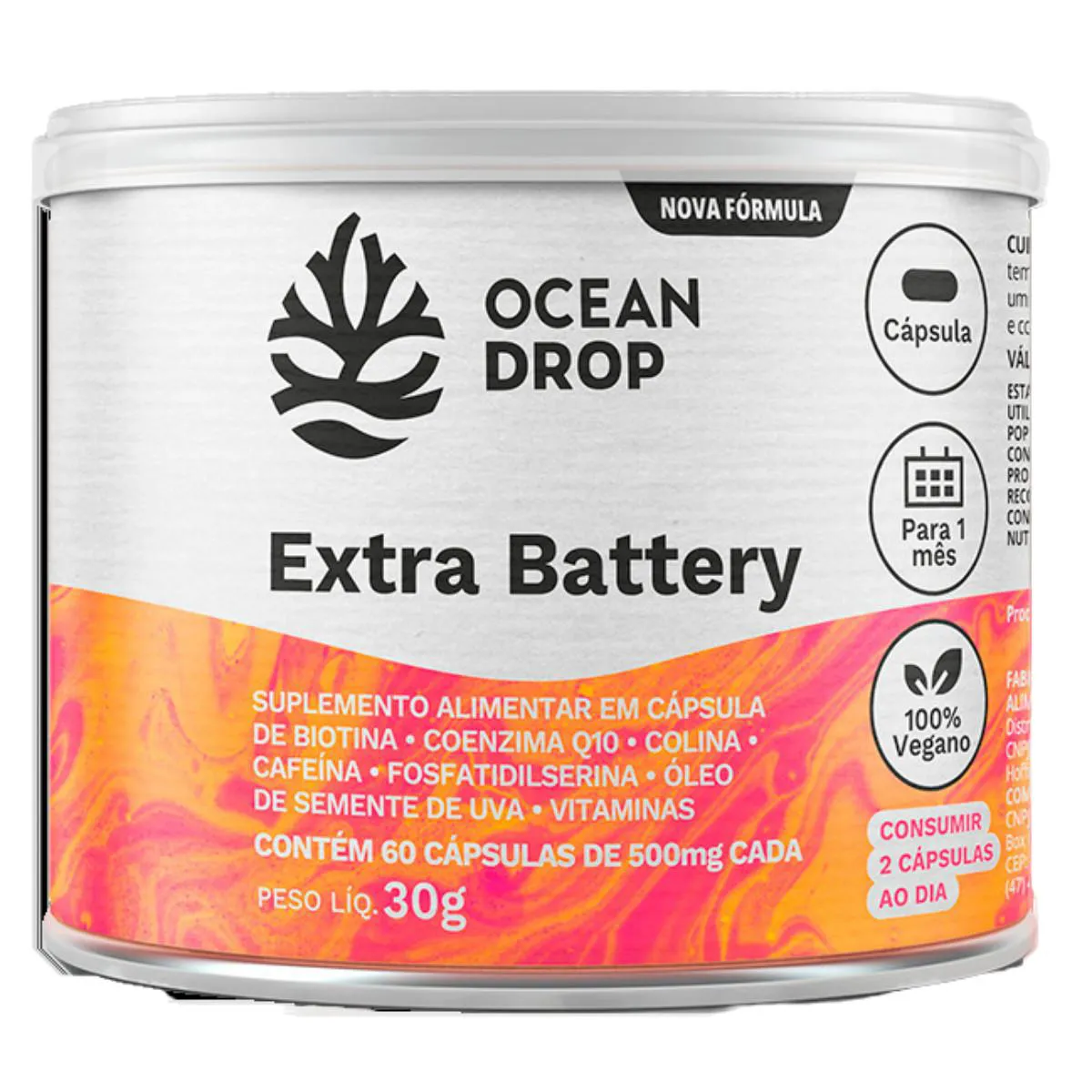 FOCUS ENERGY 500MG 60 CAPSULAS OCEAN DROP Natural