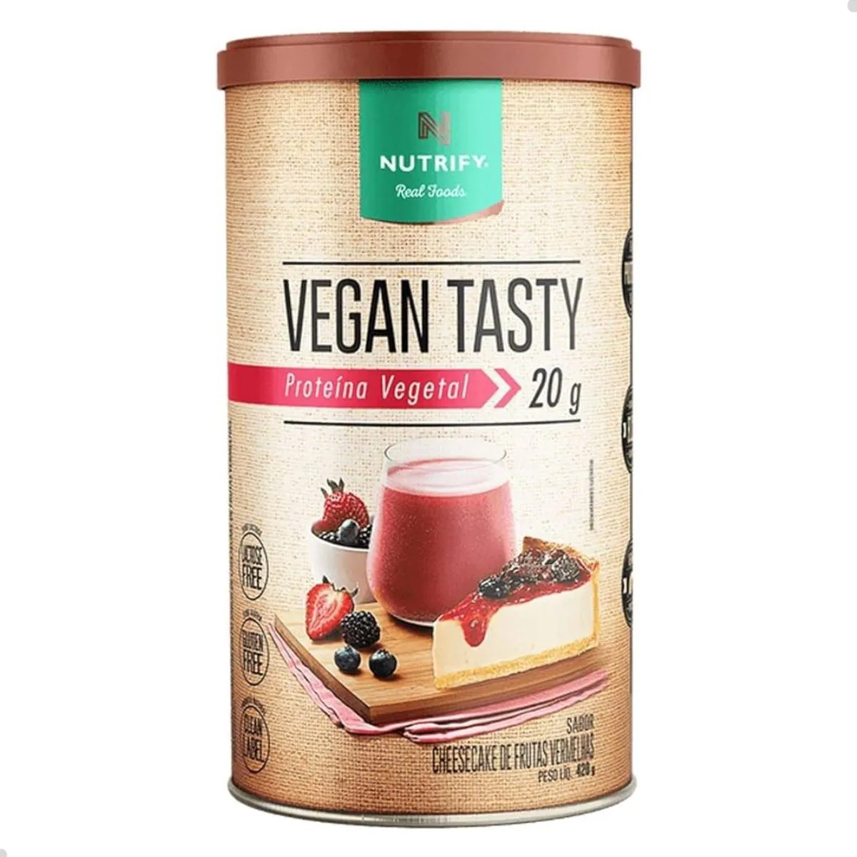 VEGAN TASTY PROTEINA VEGETAL 420G NUTRIFY Frutas Vermelhas