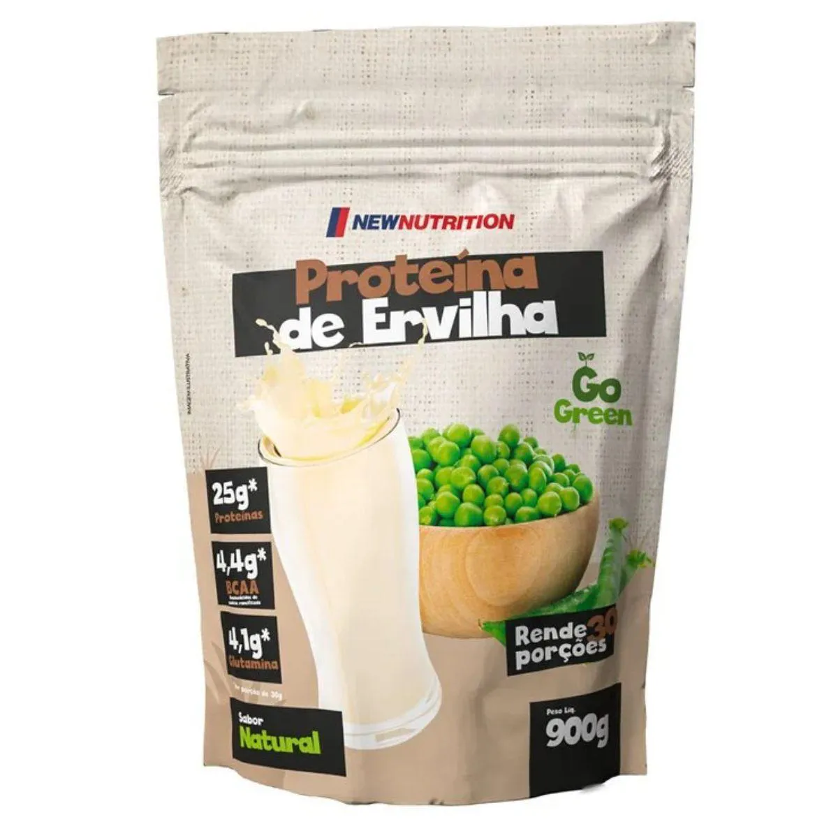 PROTEíNA DE ERVILHA VEGANA ALL NATURAL 900G NEW NUTRITION