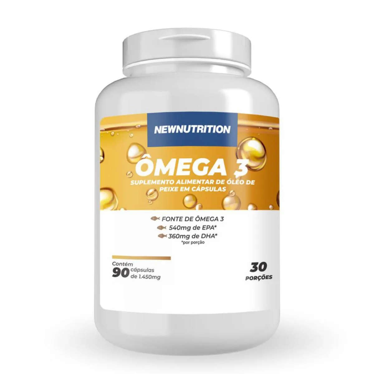 ÔMEGA 3 EPA DHA 90 CAPSULAS NEW NUTRITION Natural