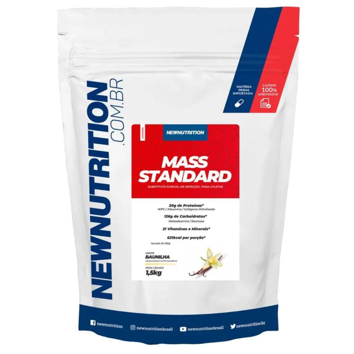 MASS STANDARD 1500G NEW NUTRITION Baunilha