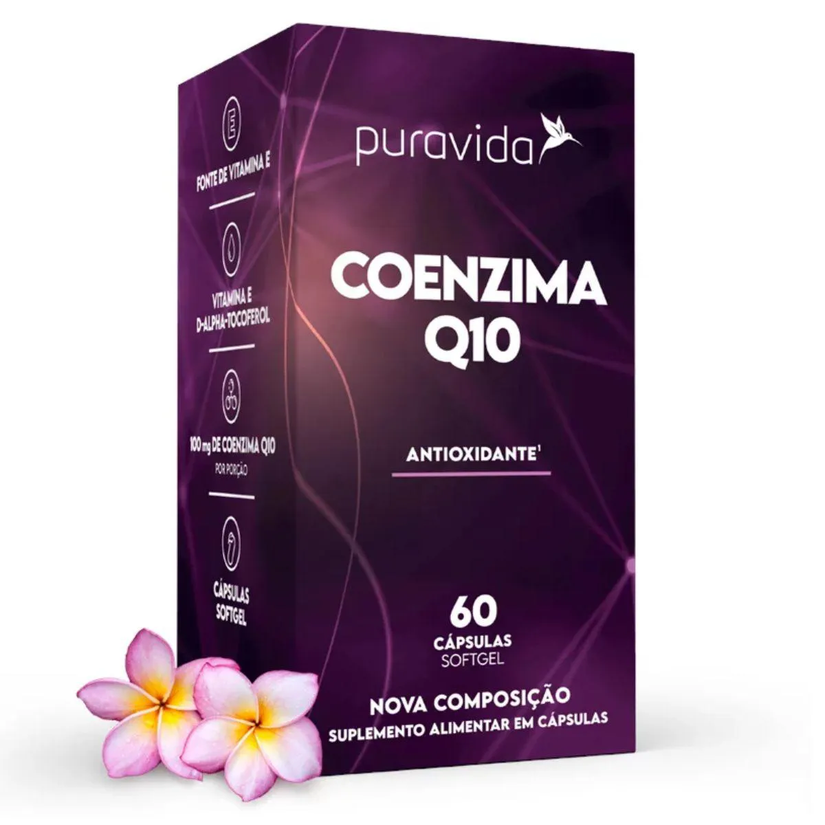COENZIMA Q10 COQ10 METABOLIC HEALTH 60 CáPSULAS PURA VIDA Natural