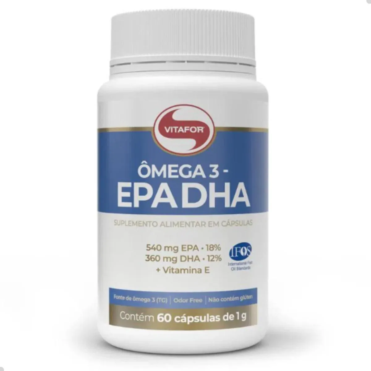 ÔMEGA 3 EPA DHA 60 CAPSULAS VITAFOR SEM Sabor