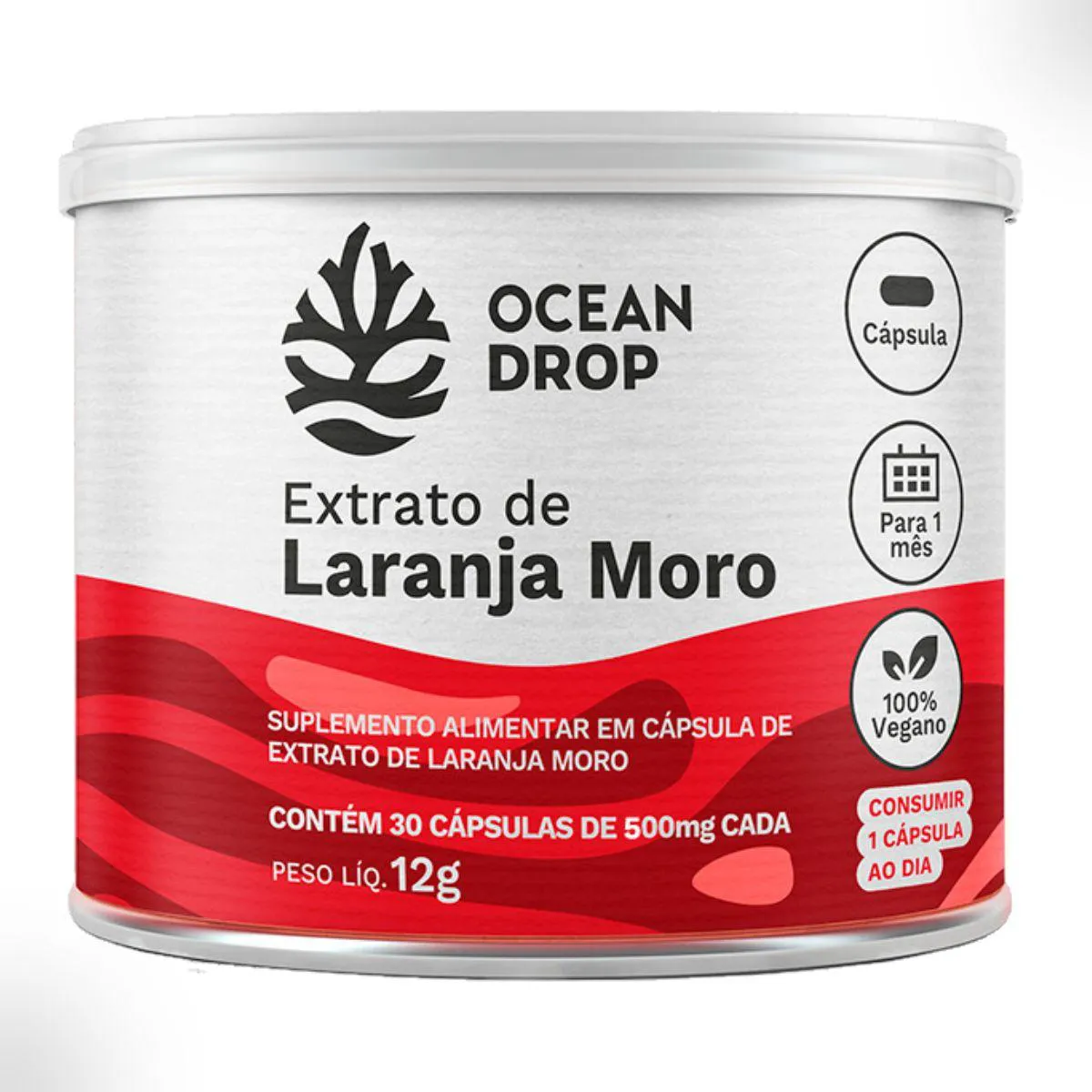 EXTRATO DE LARANJA MORO 500MG 30 CAPSULAS OCEAN DROP Natural