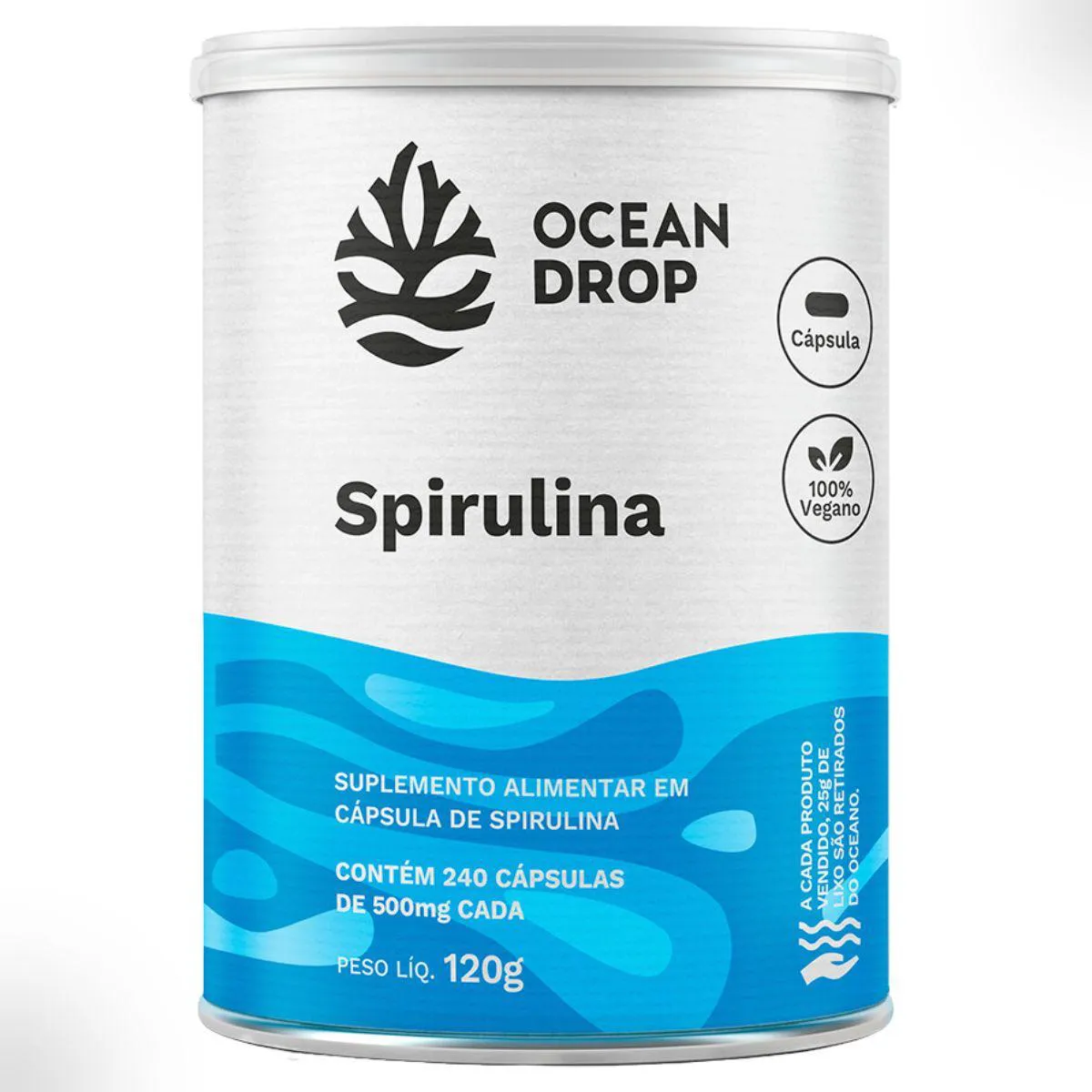 SPIRULINA 520MG 240 CAPSULAS OCEAN DROP Natural