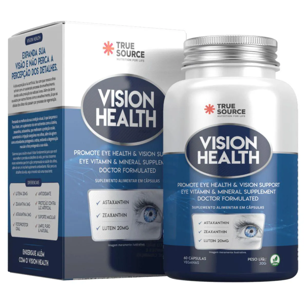 TRUE VISION HEALTH VEGAN OCULAR 60 CAPS TRUE SOURCE Natural