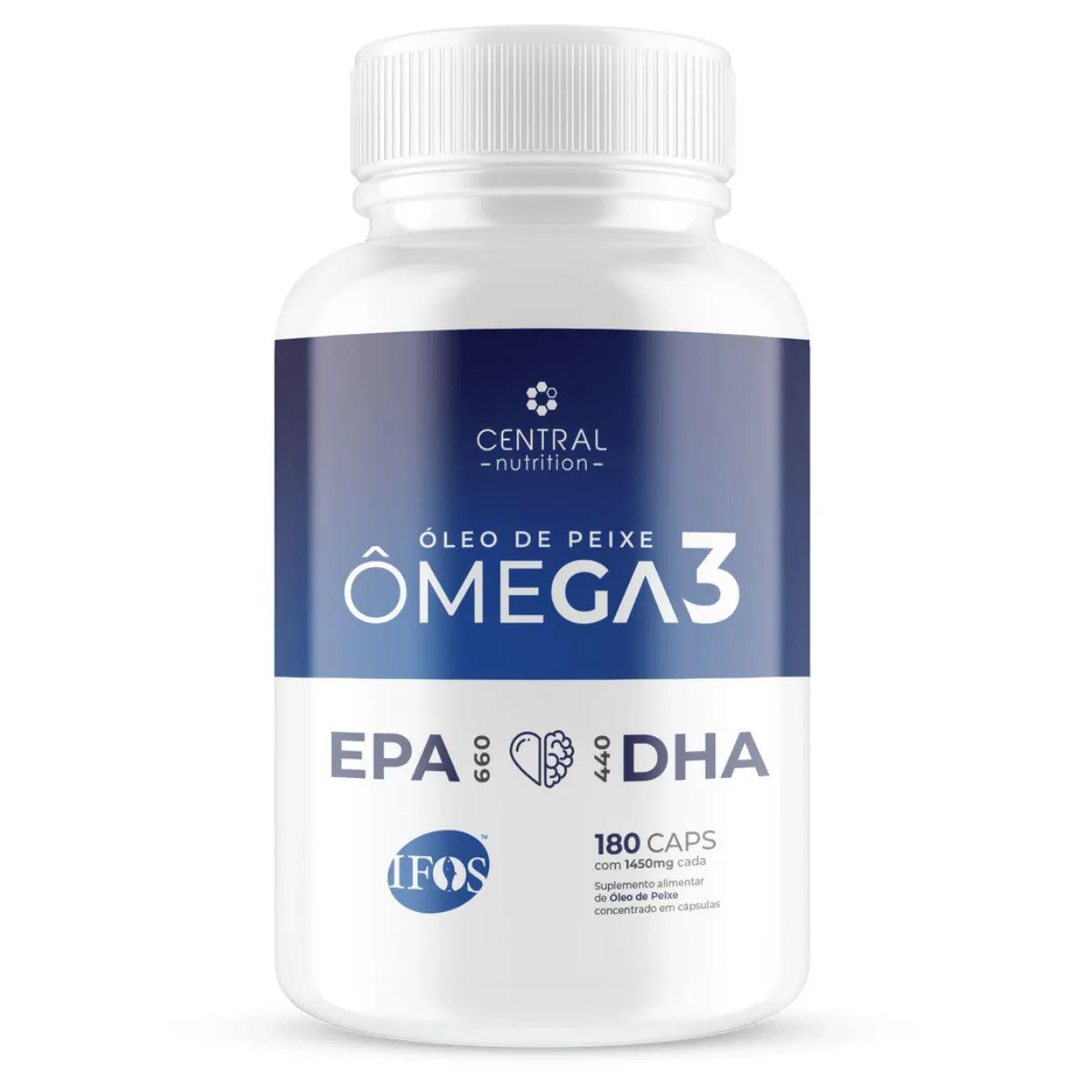 ÔMEGA 3 660EPA 440DHA 1450MG 180 CAPS - CENTRAL NUTRITION Natural