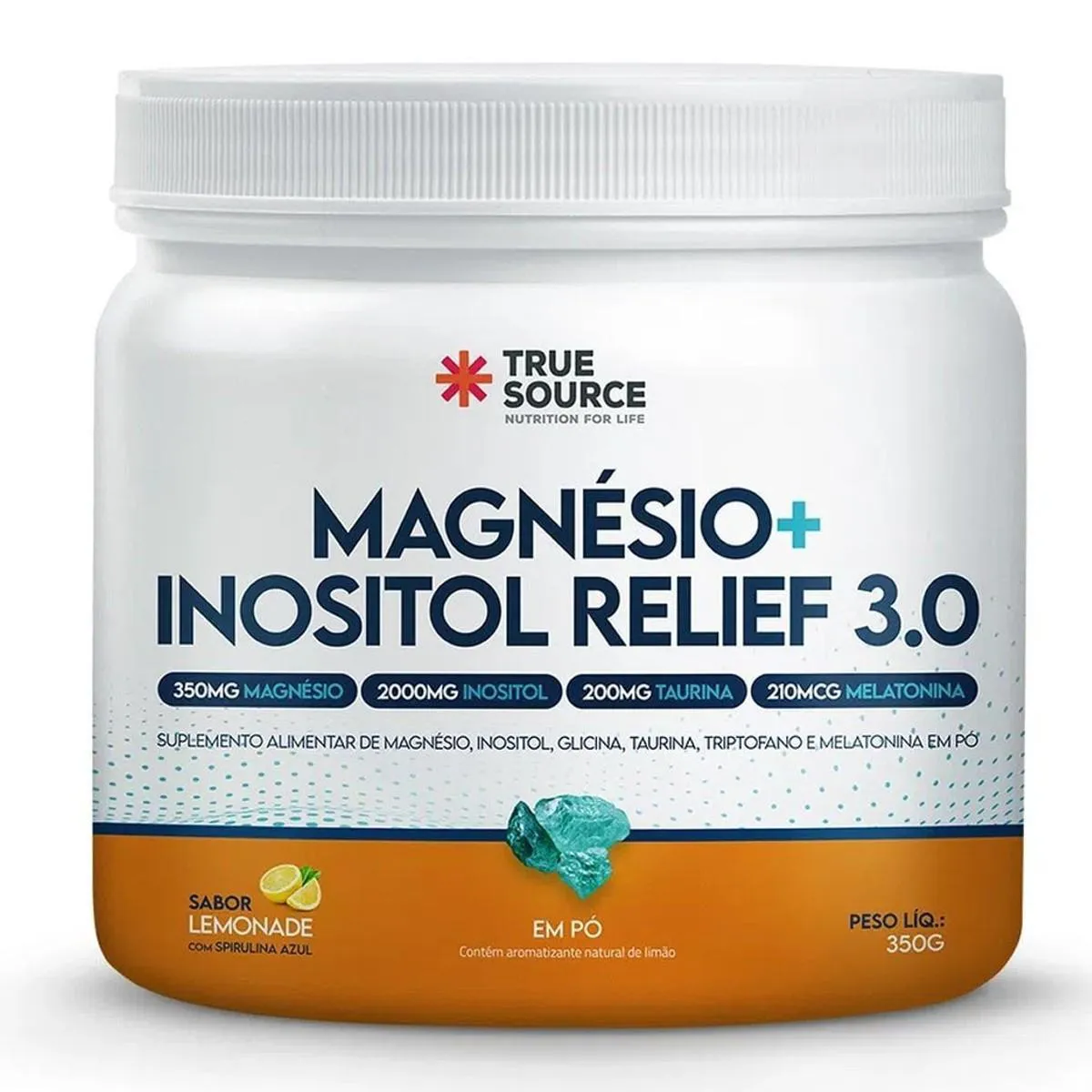 MAGNéSIO + INOSITOL RELIEF 3.0 350G TRUE SOURCE Limão